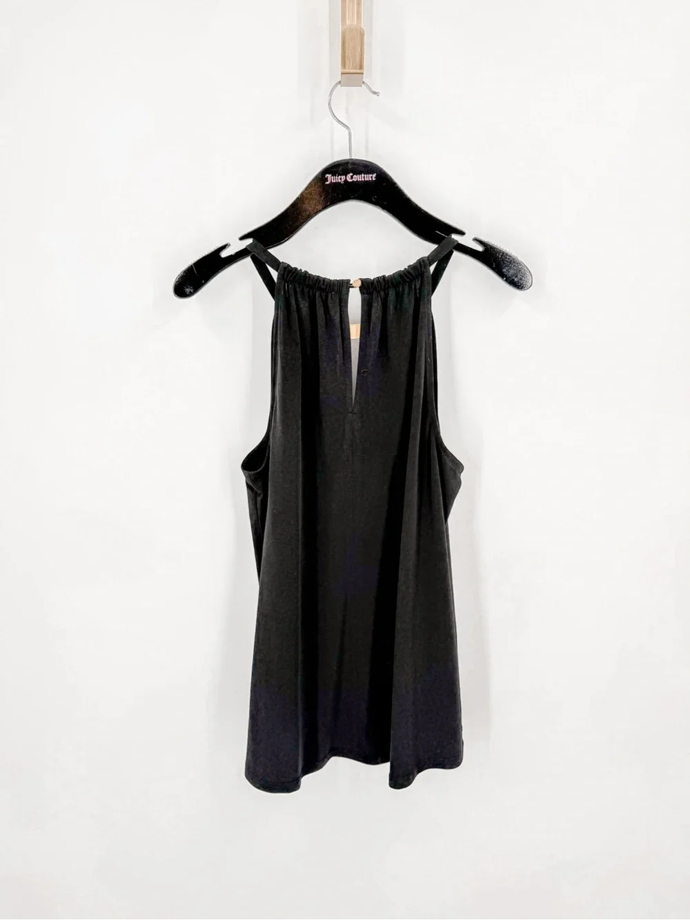 Michael Kors Black Draped Sleeveless Top Cowl Neck Size S